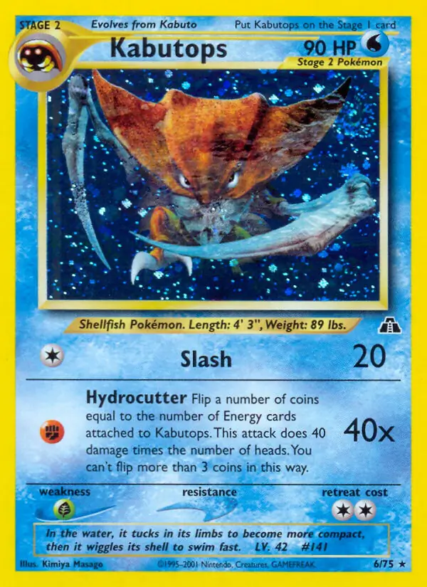 Kabutops Holo 6