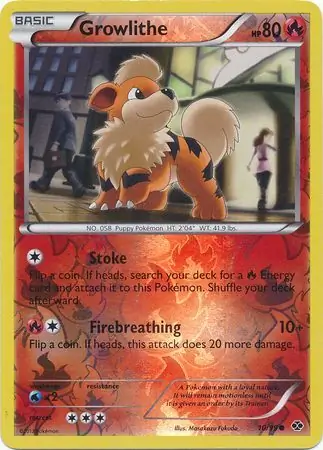 Growlithe Reverse Holo 10 Normal