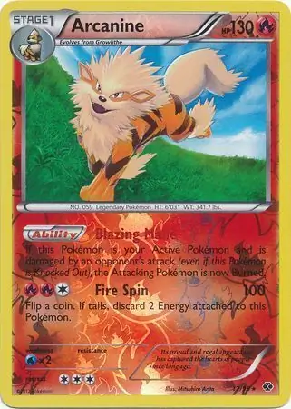 Arcanine Reverse Holo 12 Normal
