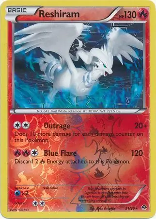 Reshiram Reverse Holo 21 Normal