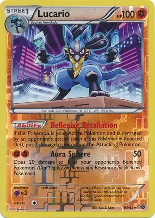 Lucario Reverse Holo 64 Normal