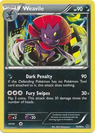 Weavile Reverse Holo 70 Normal