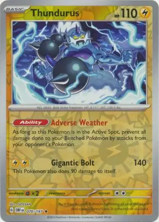Thundurus Reverse Holo 070