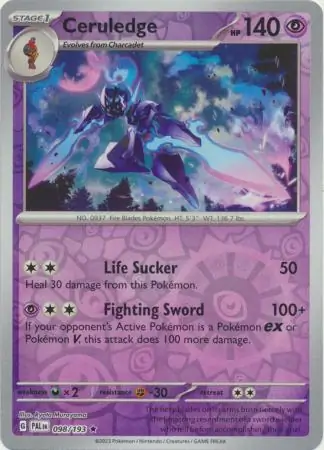 Ceruledge Reverse Holo 098