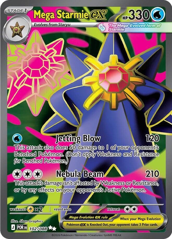 Mega Starmie ex 102 Normal
