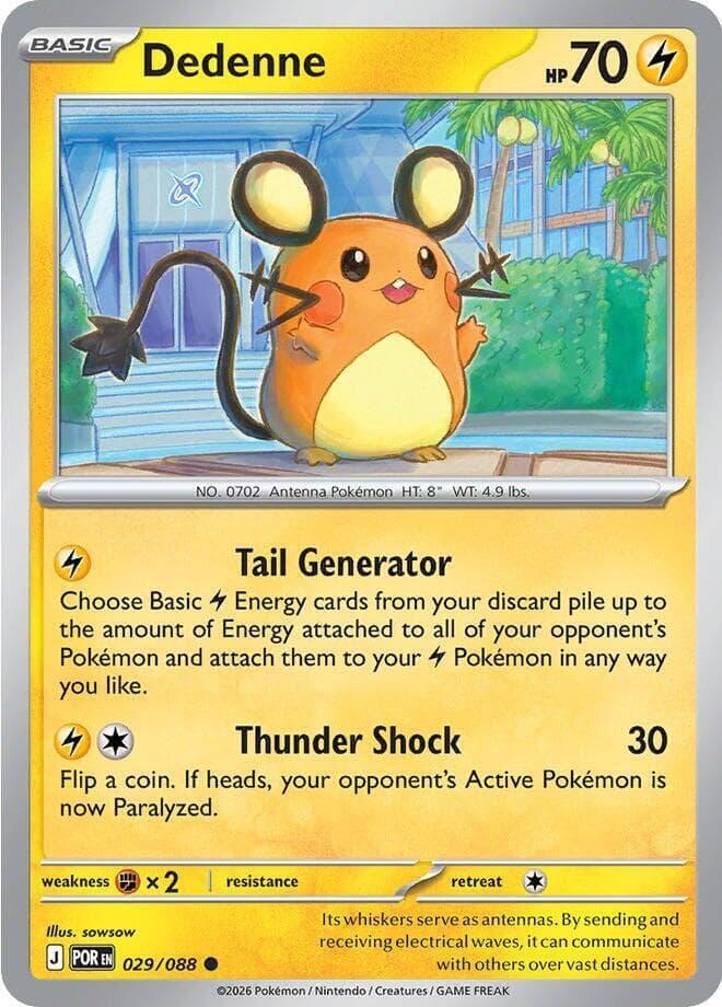 Dedenne 29 Reverse holo