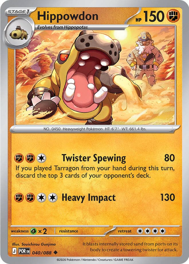 Hippowdon 40 Reverse holo