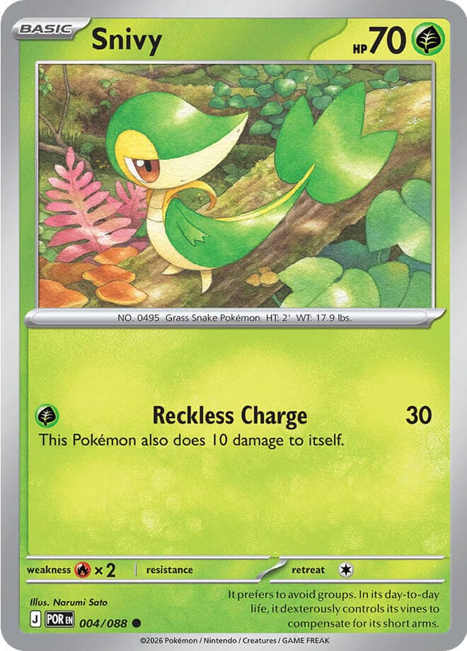 Snivy 4 Reverse holo