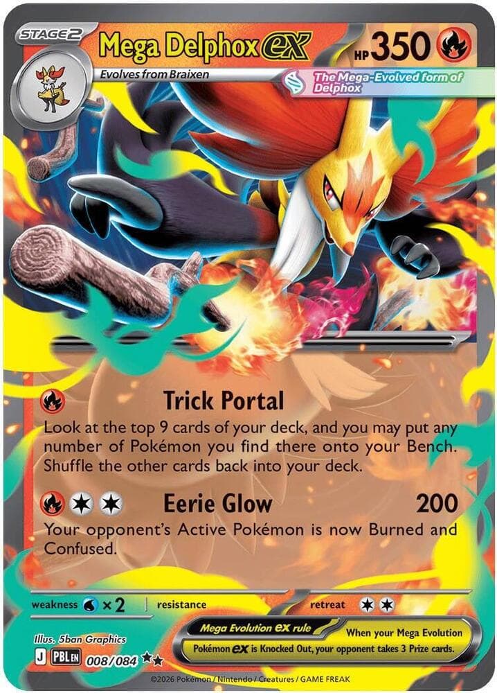 Mega Delphox ex 008 Holo