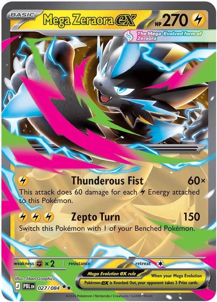 Mega Zeraora ex 027 Holo