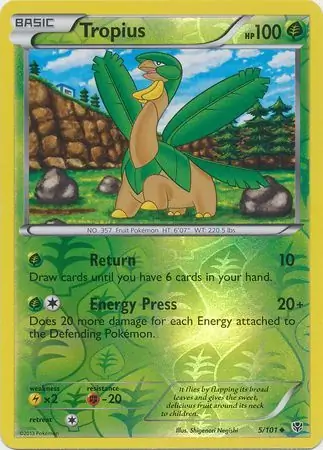 Tropius Reverse Holo 5 Normal