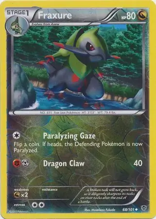 Fraxure Reverse Holo 68 Normal