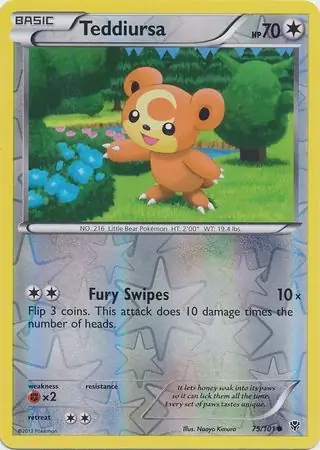 Teddiursa Reverse Holo 75 Normal