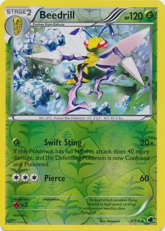 Beedrill Reverse Holo 3 Normal