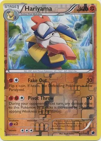 Hariyama Reverse Holo 63 Normal
