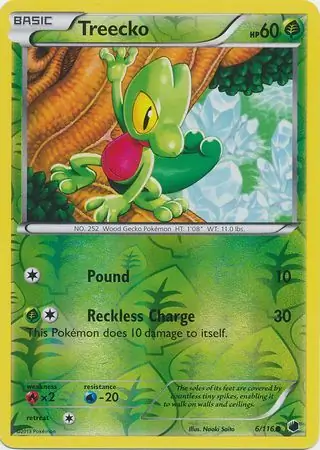 Treecko Reverse Holo 6 Normal