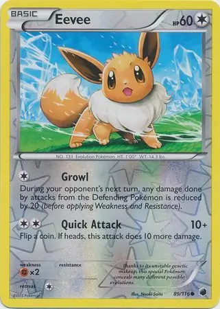 Eevee Reverse Holo 89 Normal