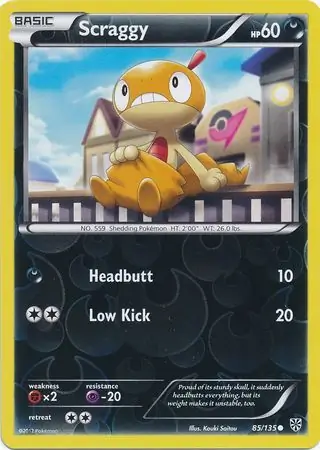 Scraggy Reverse Holo 85