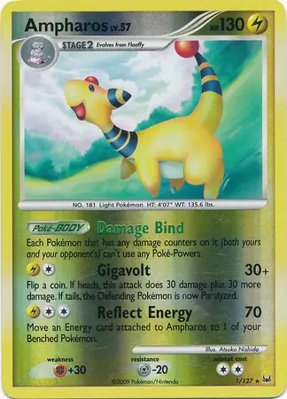 Ampharos Reverse Holo 1 Normal
