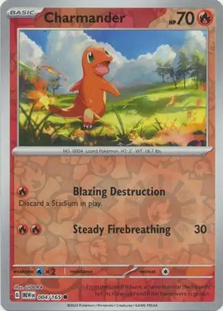 Charmander Reverse Holo 004
