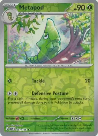 Metapod Reverse Holo 011
