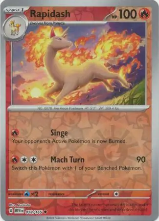 Rapidash Reverse Holo 078