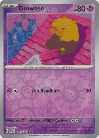Drowzee Reverse Holo 096