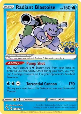 Radiant Blastoise 018 Normal