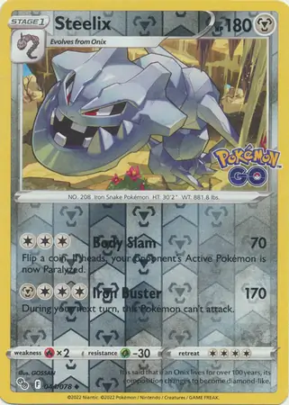 Steelix Reverse Holo 044 Normal
