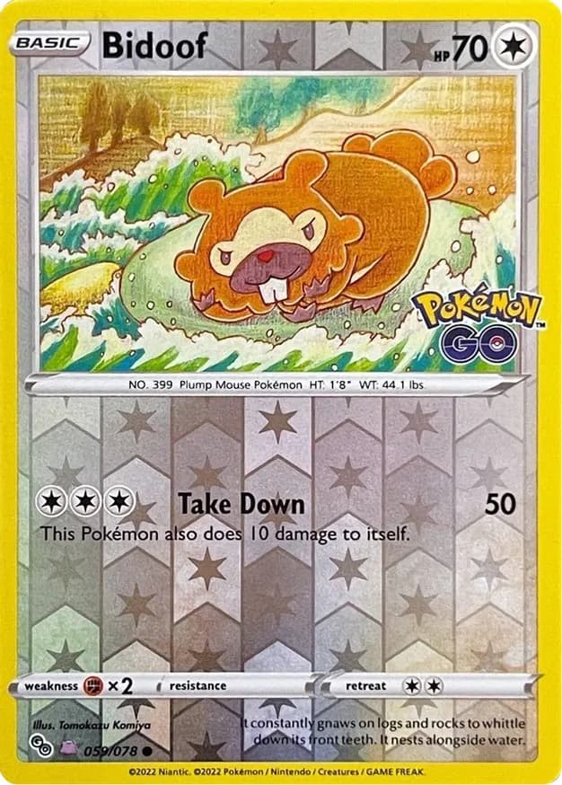 Bidoof Reverse Holo Ditto 059