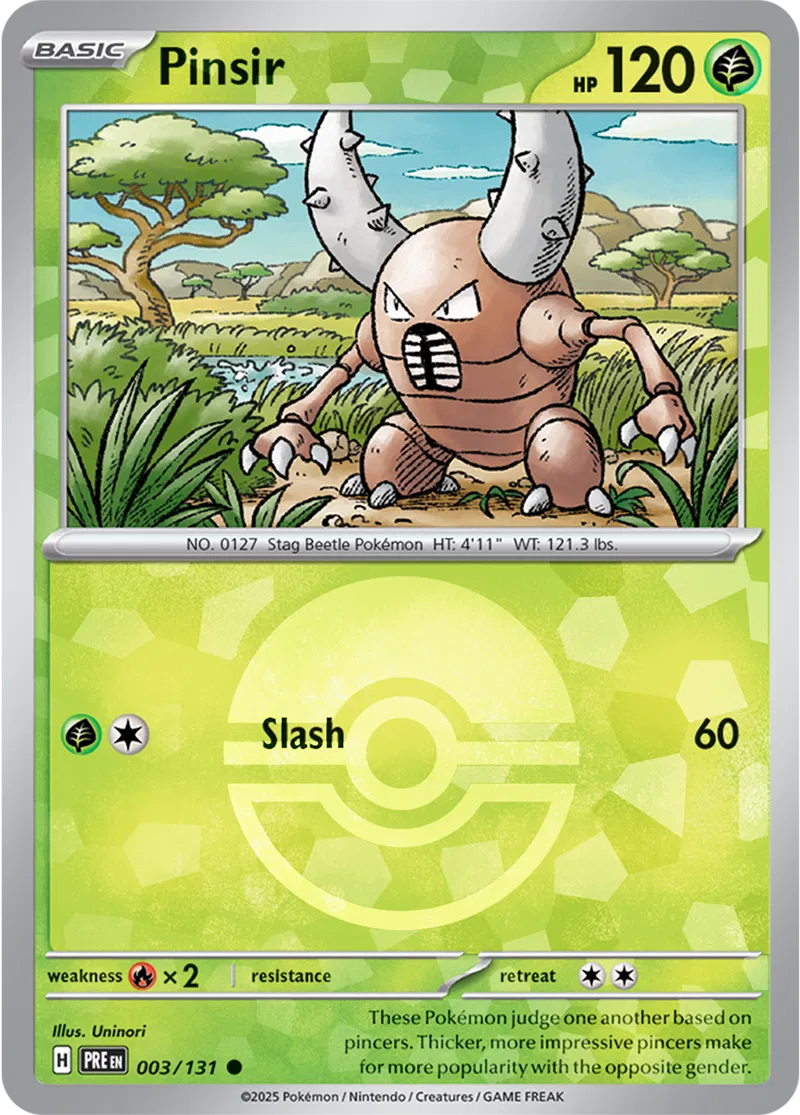 Pinsir Poke ball Holo 3 Normal