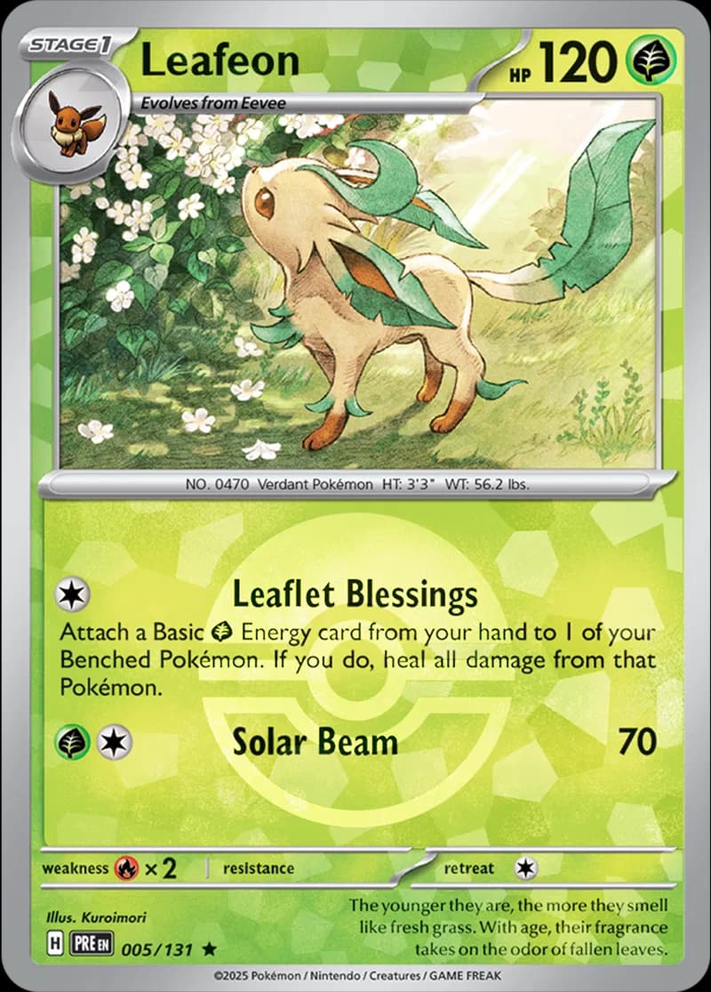 Leafeon Poke ball Holo 5 Normal