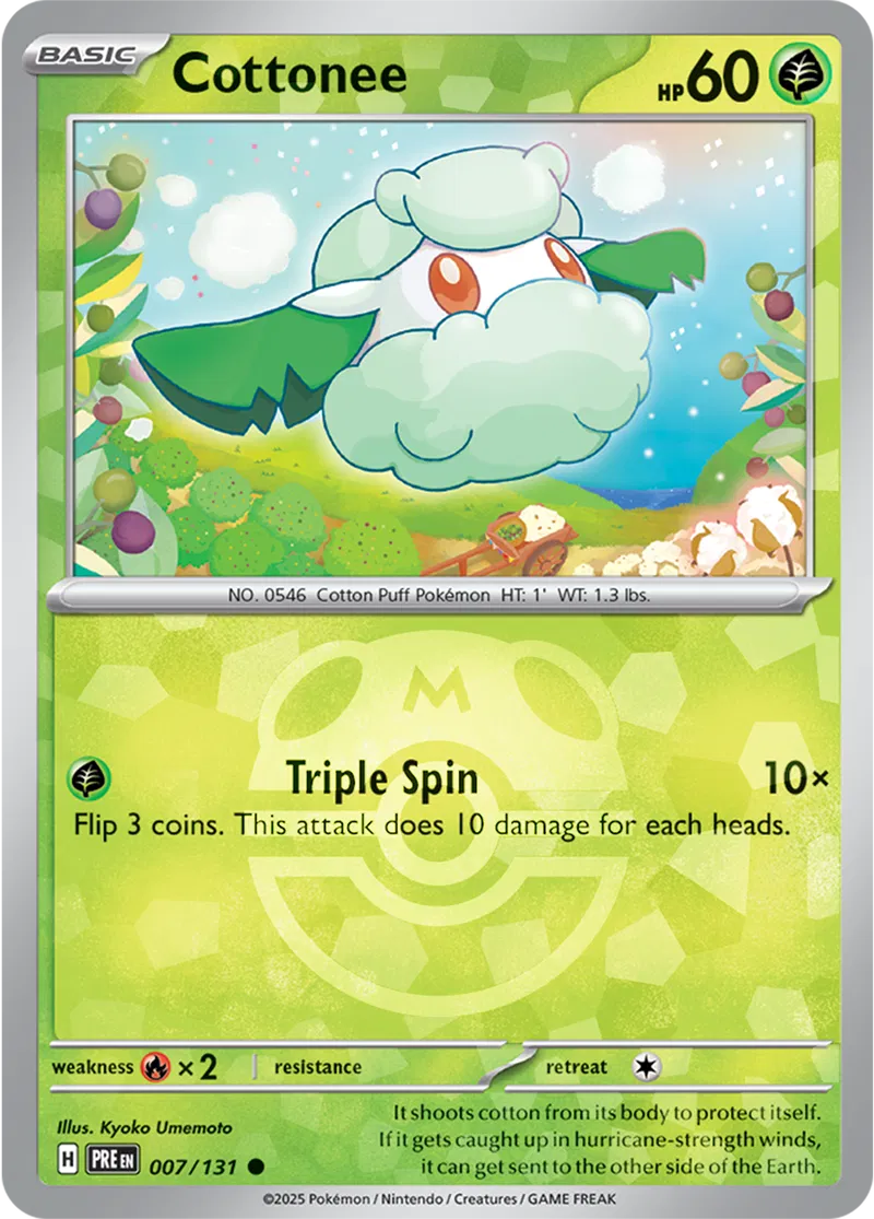 Cottonee Master Ball Holo 7 Normal