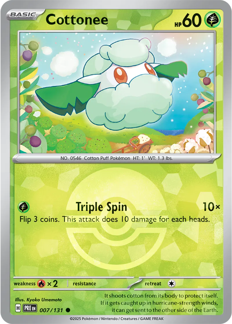 Cottonee Poke ball Holo 7 Normal
