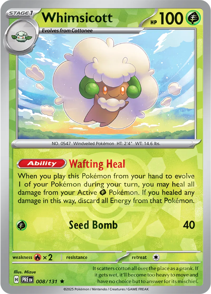 Whimsicott Master Ball Holo 8 Normal