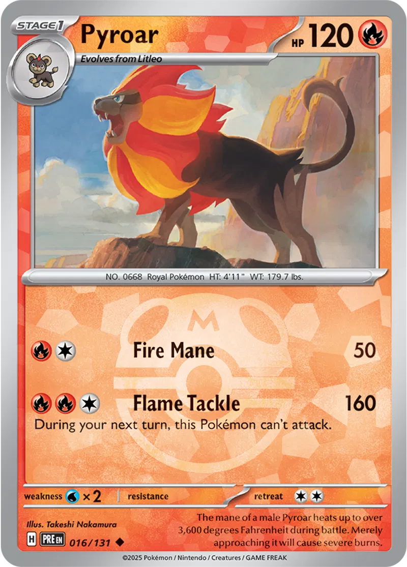 Pyroar Master Ball Holo 16