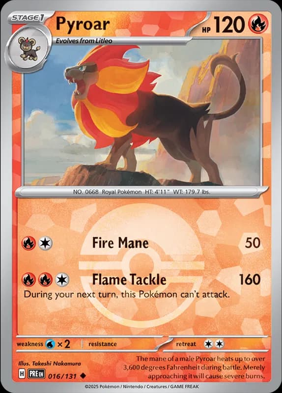 Pyroar Poke ball Holo 16