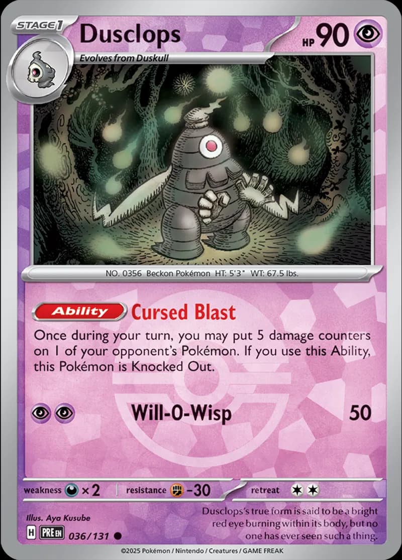 Dusclops Poke ball Holo 36 Normal