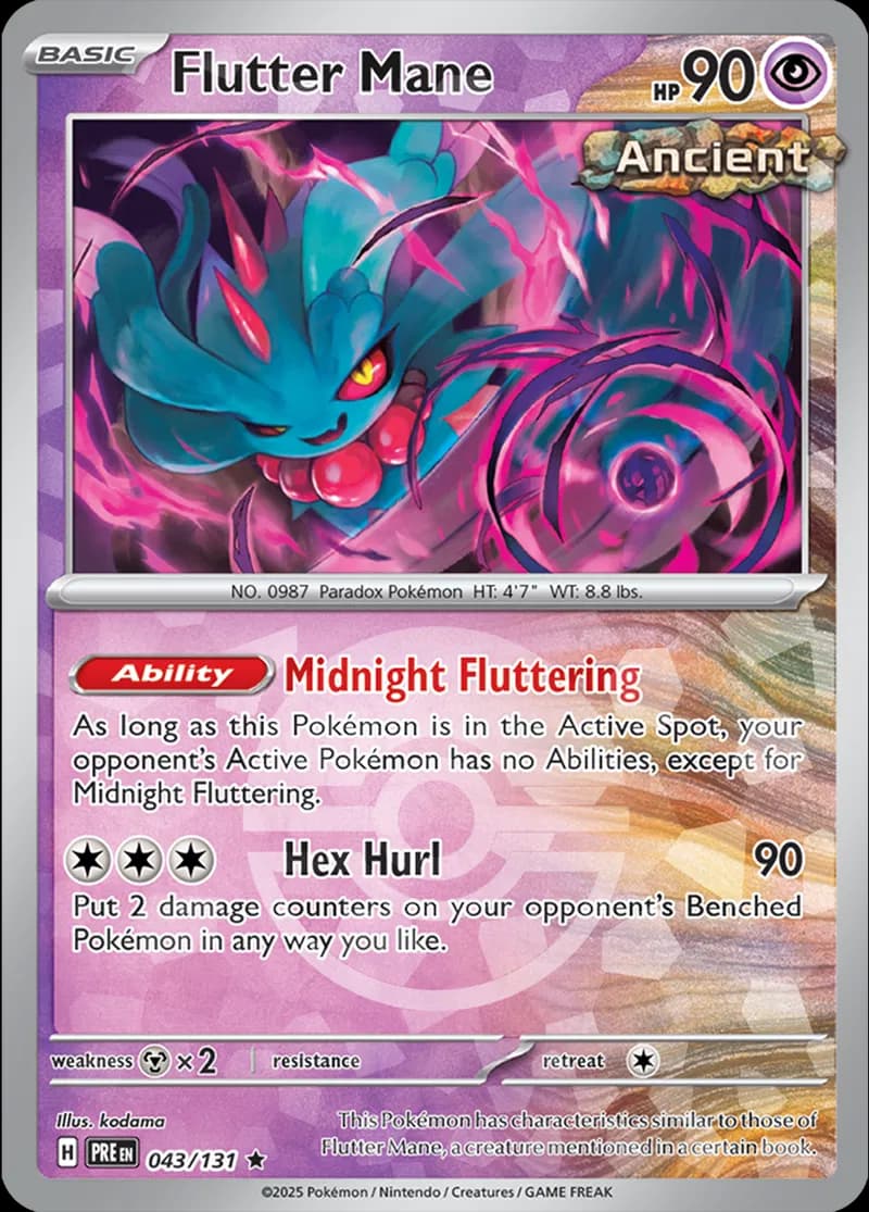 Flutter Mane Poke ball Holo 43 Normal