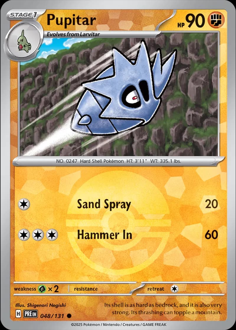 Pupitar Poke ball Holo 48 Normal