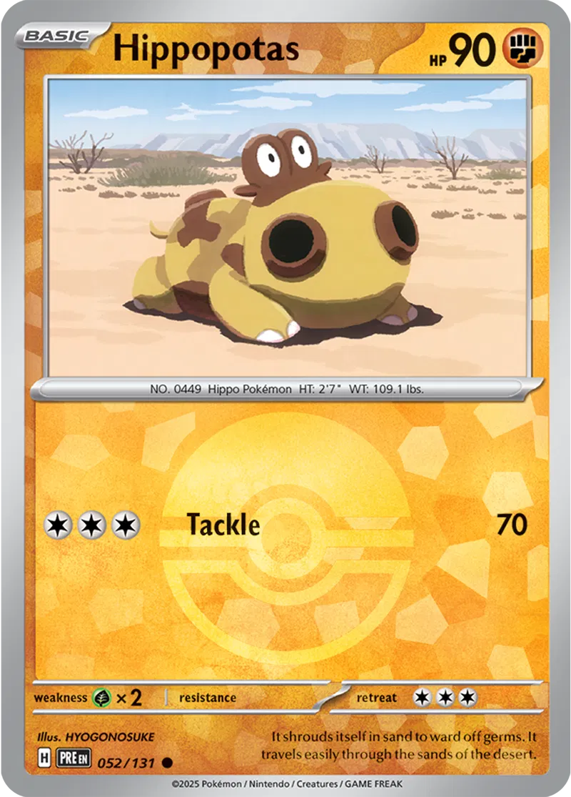 Hippopotas Poke ball Holo 52 Normal