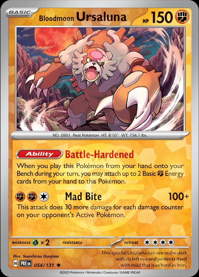Bloodmoon Ursaluna Master Ball Holo 54 Normal