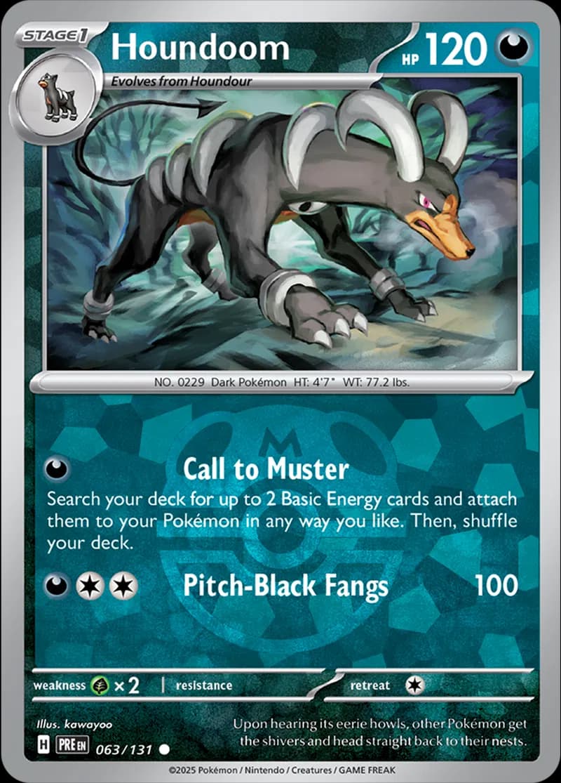 Houndoom Master Ball Holo 63 Normal