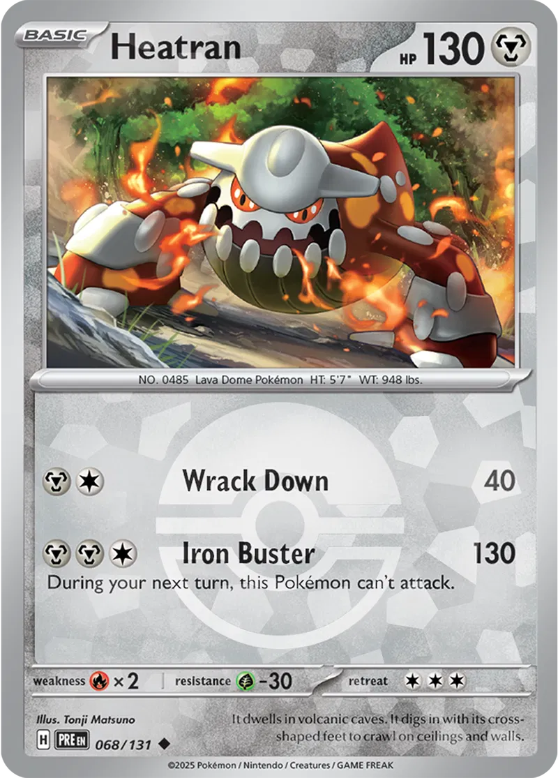 Heatran Poke ball Holo 68