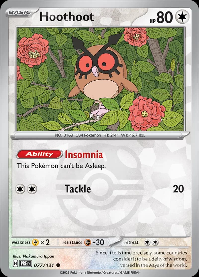 Hoothoot Master Ball Holo 77 Normal