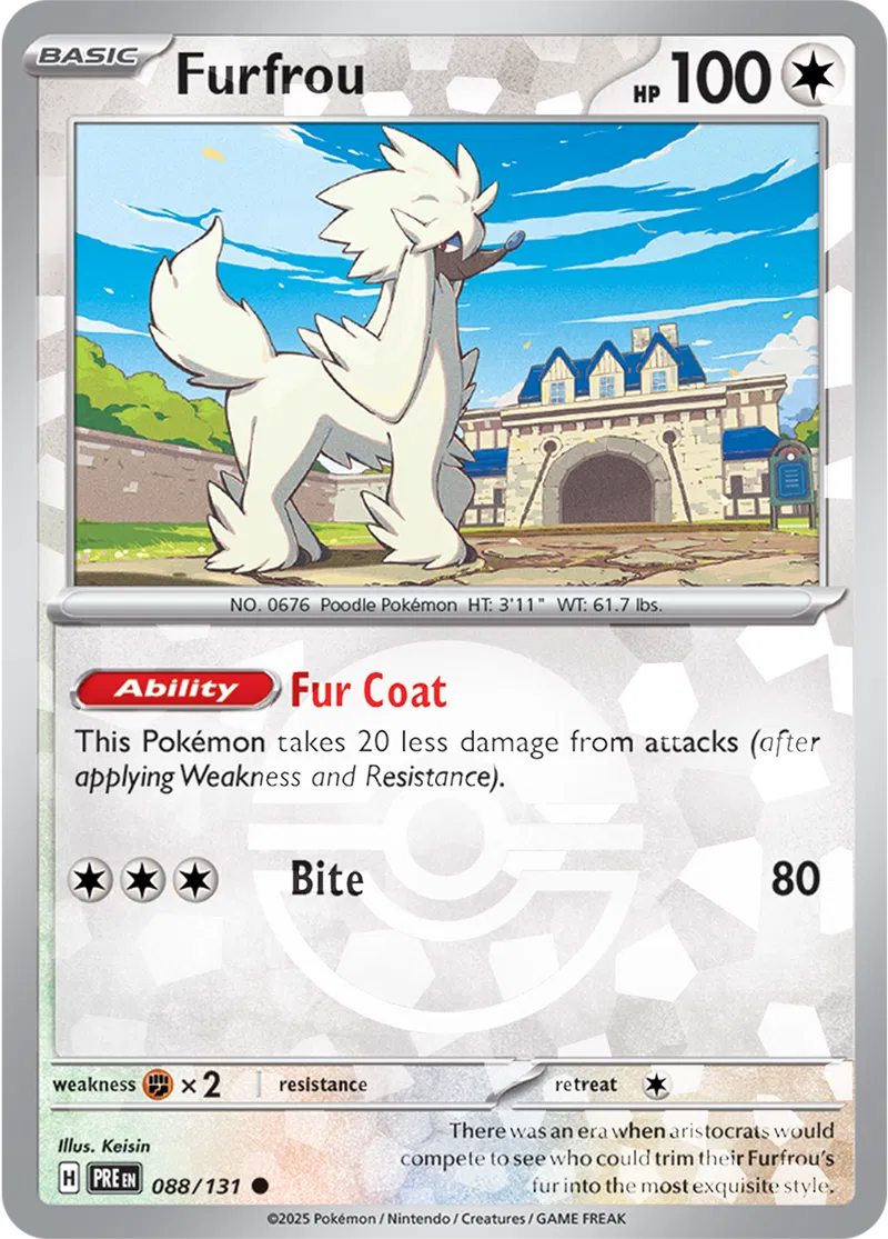 Furfrou Poke ball Holo 88
