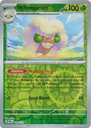 Whimsicott Reverse Holo 008 Normal