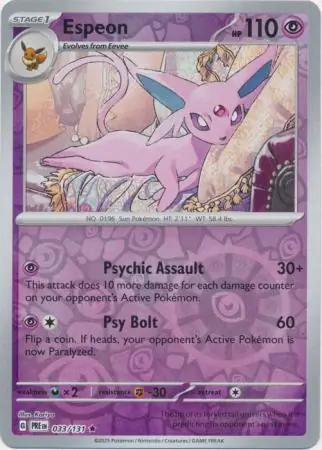 Espeon Reverse Holo 033 Normal