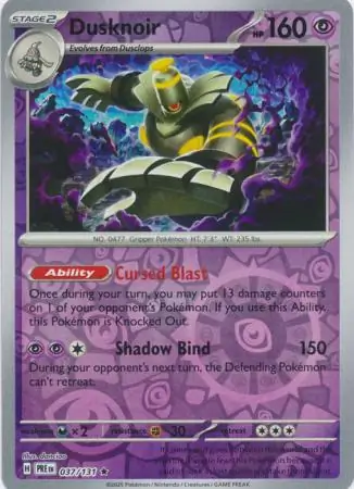 Dusknoir Reverse Holo 037 Normal