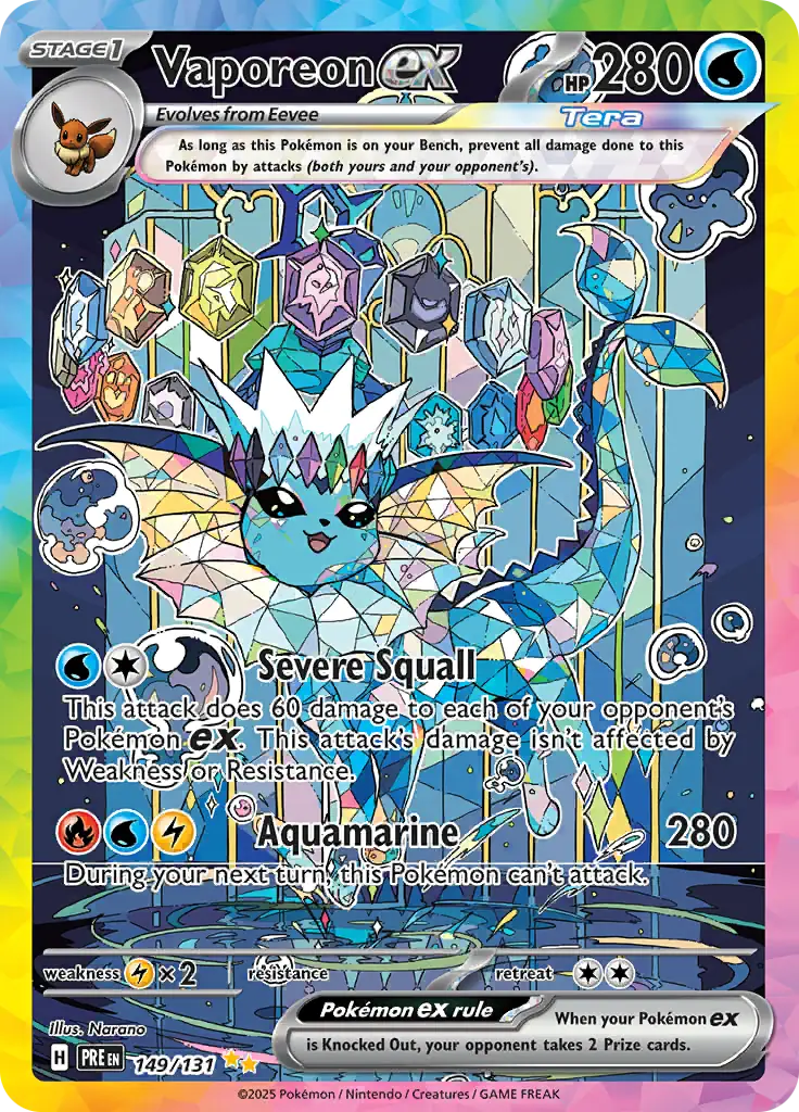 Vaporeon ex 149 Normal